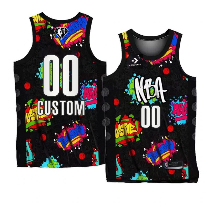 custom team walton all star black 2022 nba celebrity game jersey