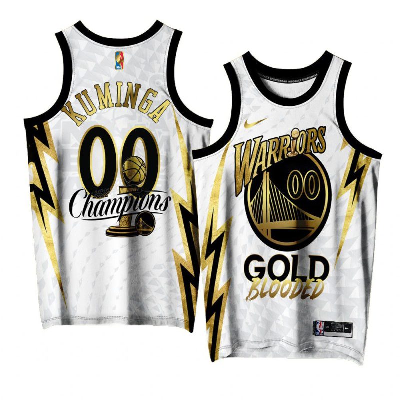 custom warriors 2022 gold program champions whitejersey white