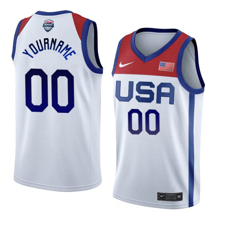 custom women's basketball jersey tokyo olympics white 2021