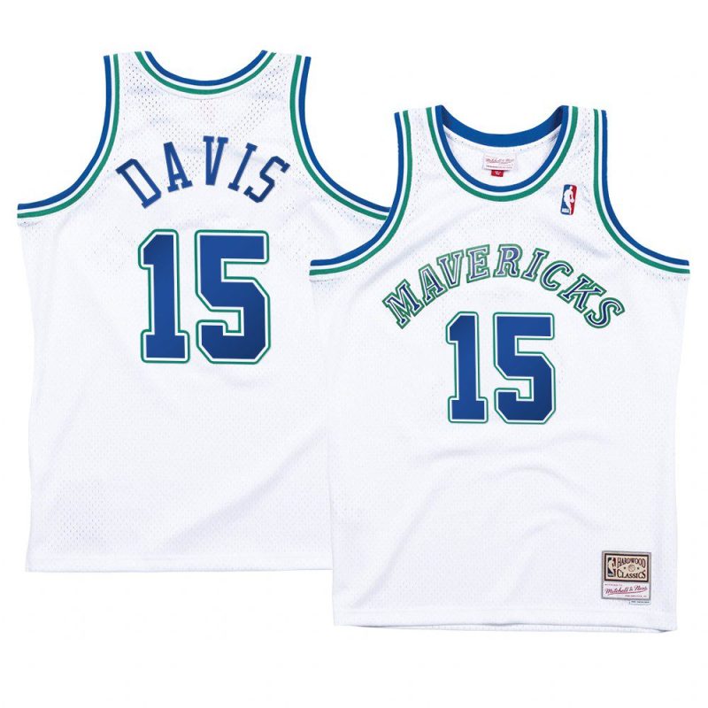 dallas mavericks brad davis white hardwood classics jersey