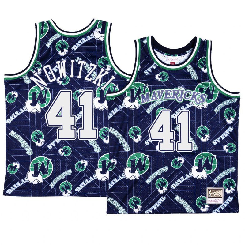 dallas mavericks dirk nowitzki blue tear up pack jersey