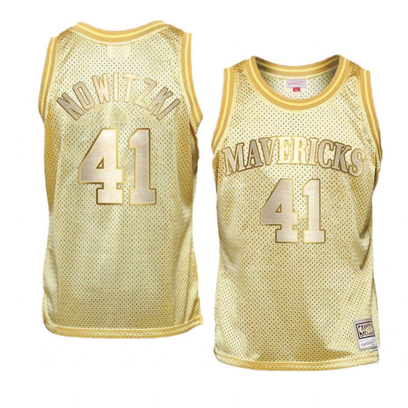 dallas mavericks dirk nowitzki golden midas sm jersey