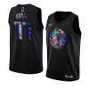 dallas mavericks luka doncic black iridescent hwc collection jersey