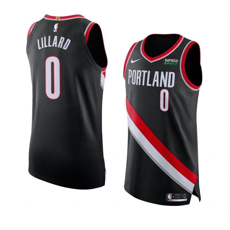 damian lillard black icon authentic jersey