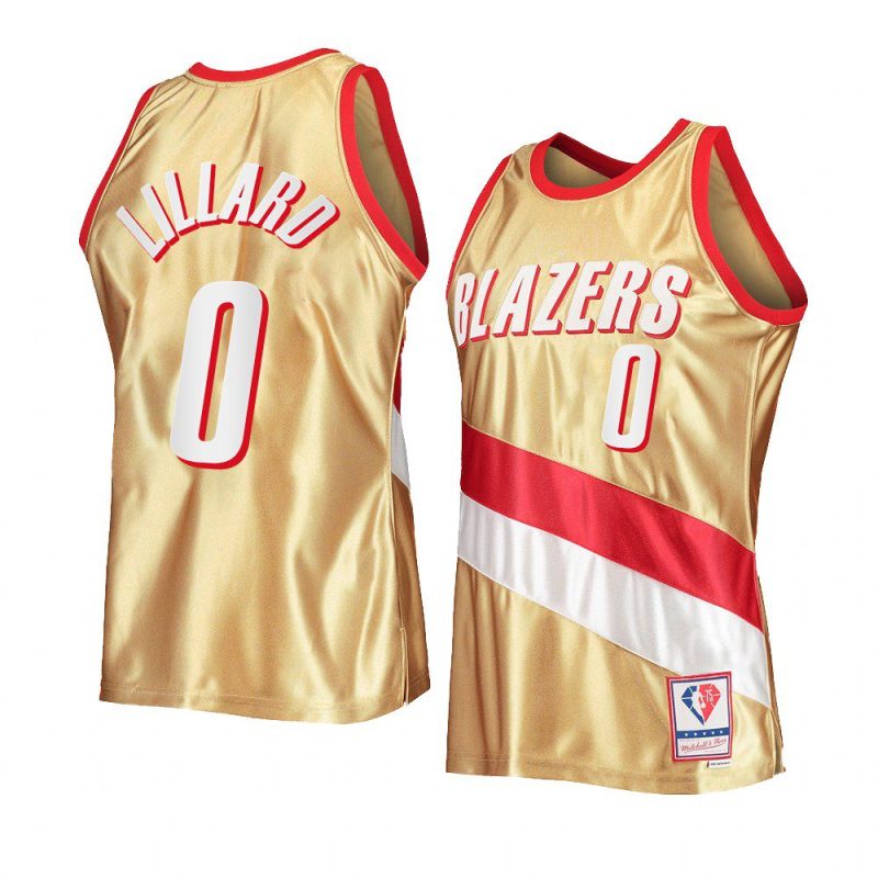 damian lillard gold 75th anniversary jersey