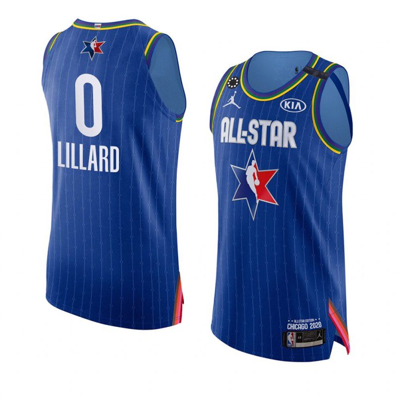 damian lillard jersey 2020 nba all star game blue honor kobe bryant men's