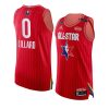 damian lillard jersey 2020 nba all star game red honor kobe bryant men's