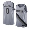 damian lillard jersey earned edition gray 2020 21