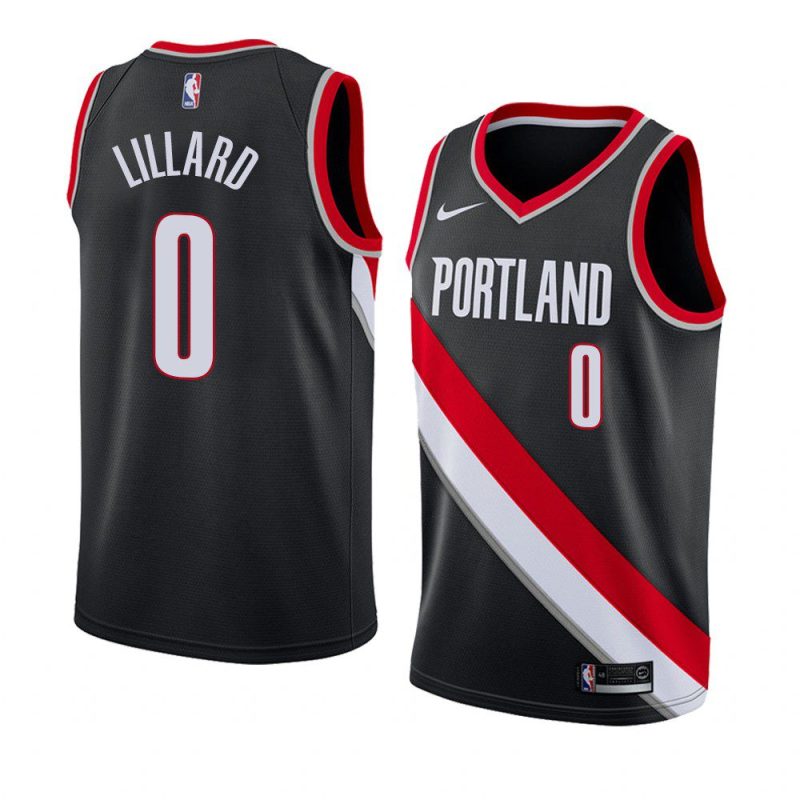 damian lillard jersey icon black men's