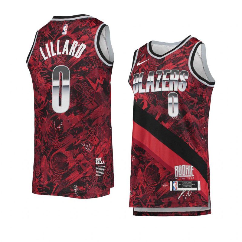 damian lillard jersey select series red