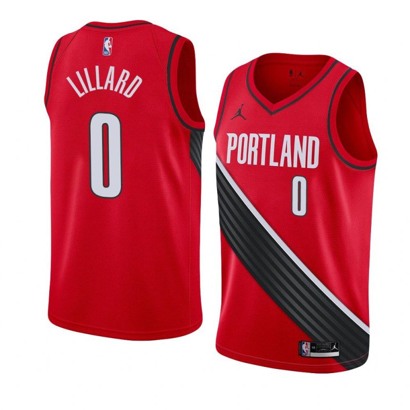 damian lillard jersey statement red men's