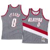 damian lillard jersey striped black men's