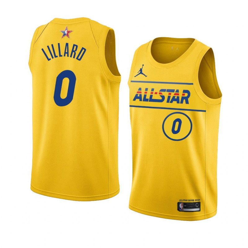 damian lillard nba all star game jersey western conference yellow