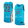 darin green jr. replica jersey alternate basketball turquoise 2022 23