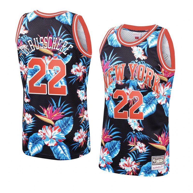 dave debusschere black floral fashion jersey