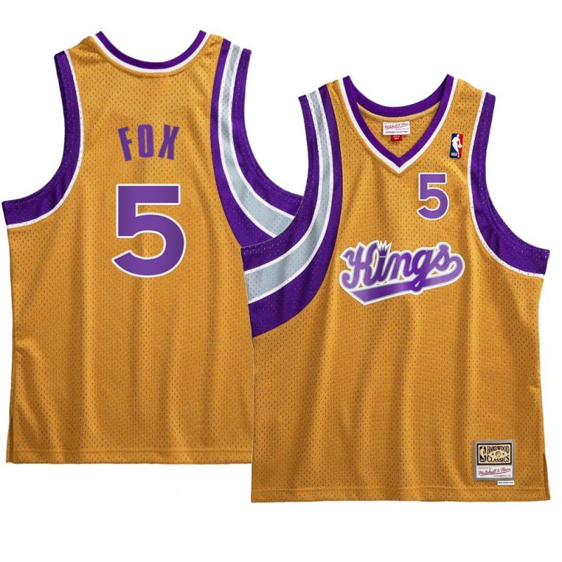 de'aaron fox gold hardwood classics jersey