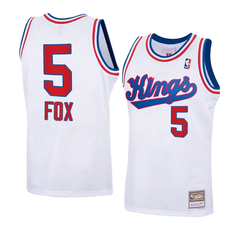 de'aaron fox jersey hardwood classics white throwback 70s