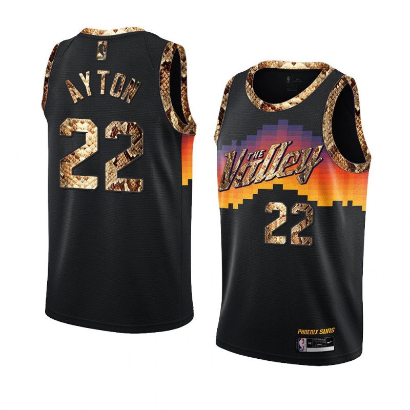 deandre ayton 2021 exclusive edition jersey python skin black