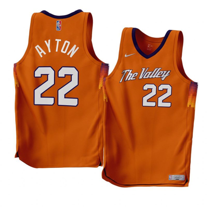 deandre ayton sunsjersey 2022 23earned edition orange