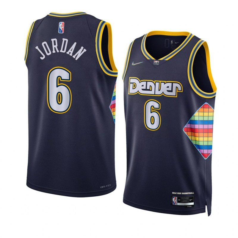 deandre jordan nuggetsjersey city edition navy75th diamond