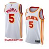 dejounte murray hawksjersey 2022 23association edition whiteswingman