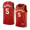 dejounte murray hawksjersey 2022 23icon edition red