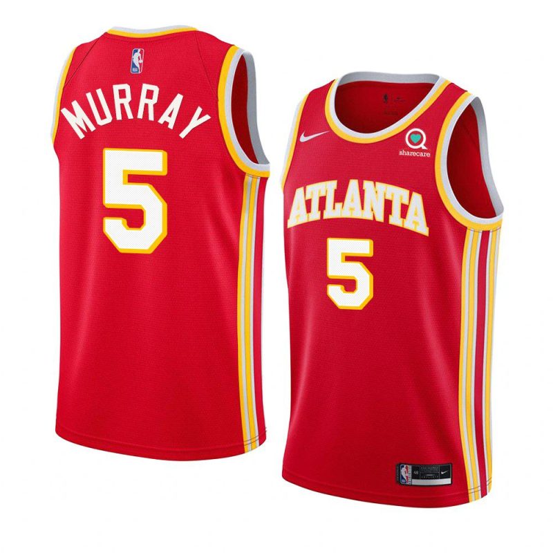 dejounte murray hawksjersey icon edition red