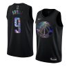 deni avdija jersey iridescent holographic black limited edition