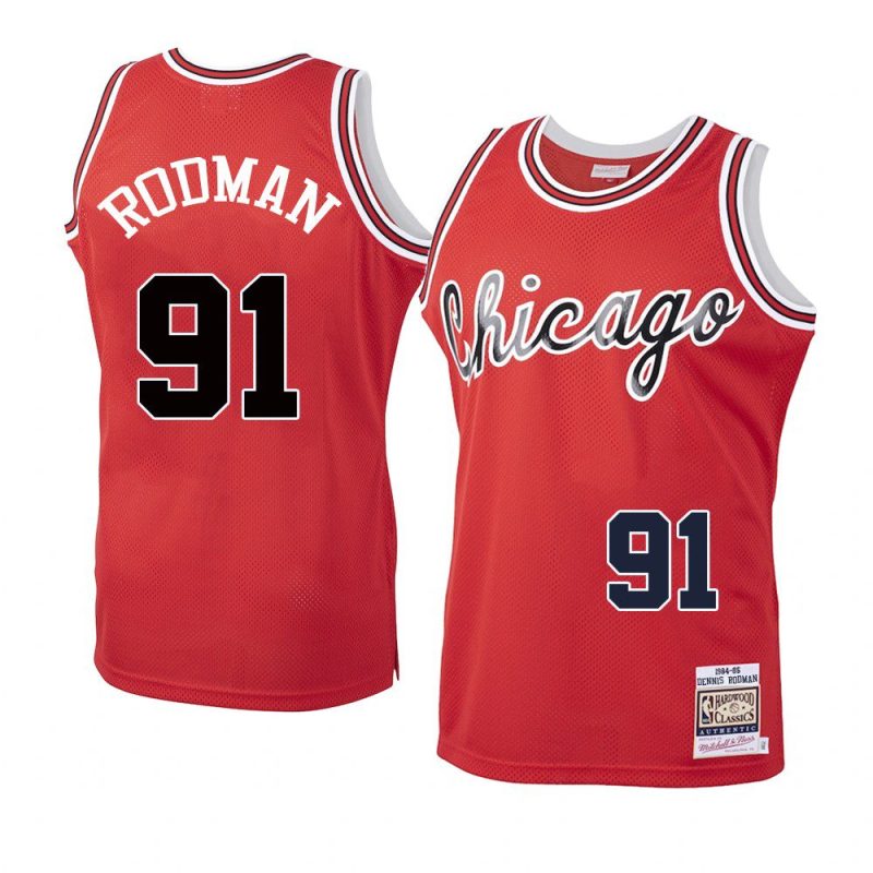 dennis rodman authentic jersey hardwood classics red 1984 85