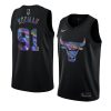 dennis rodman jersey iridescent holographic black limited edition