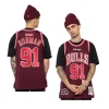 dennis rodman jersey off season red hardwood classics