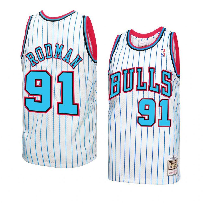 dennis rodman jersey reload 3.0 white 1995 96 hardwood classics