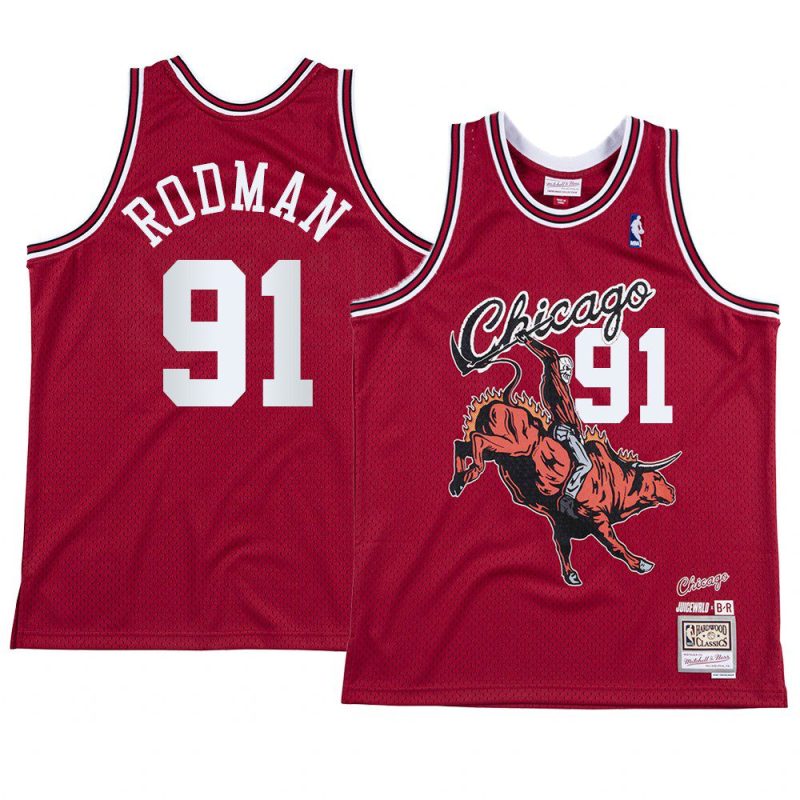 dennis rodman red juice wrld x chicago bulls jersey