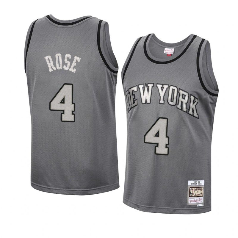 derrick rose swingman jersey metal works charcoal