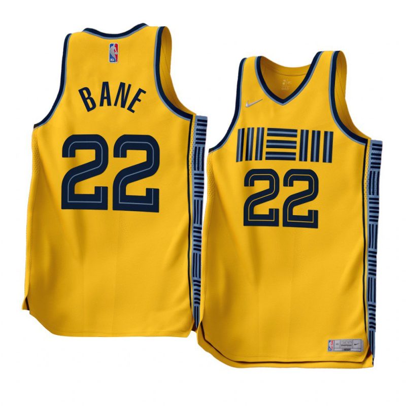 desmond bane grizzliesjersey 2022 23earned edition gold