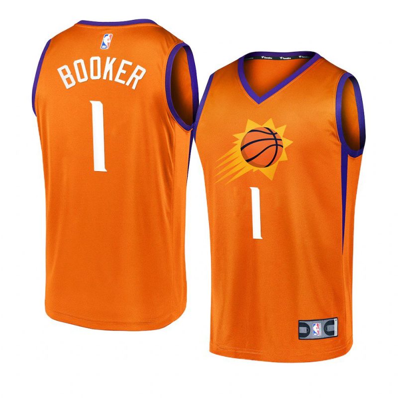 devin booker jersey replica orange statement men