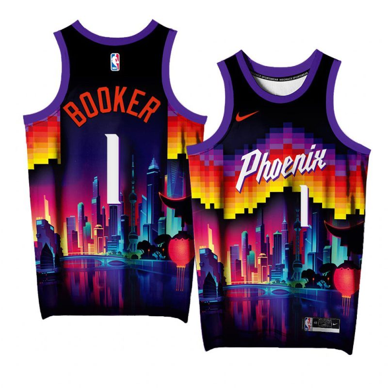 devin booker suns arizona city purplejersey purple