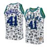 dirk nowitzki jersey doodle white 1998 99 hardwood classics