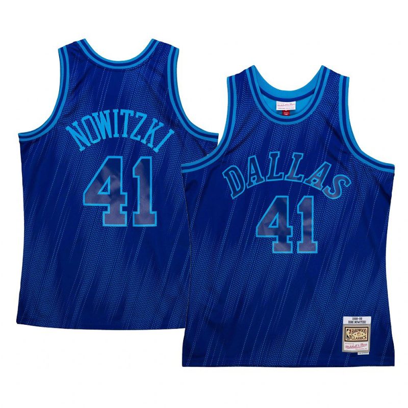 dirk nowitzki jersey monochrome blue jersey hat