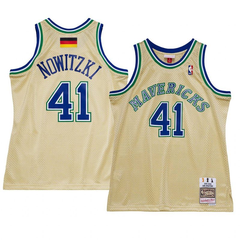 dirk nowitzki the big mummy jersey retirement gold