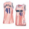 dirk nowitzki women 75th anniversary jersey rose gold pink