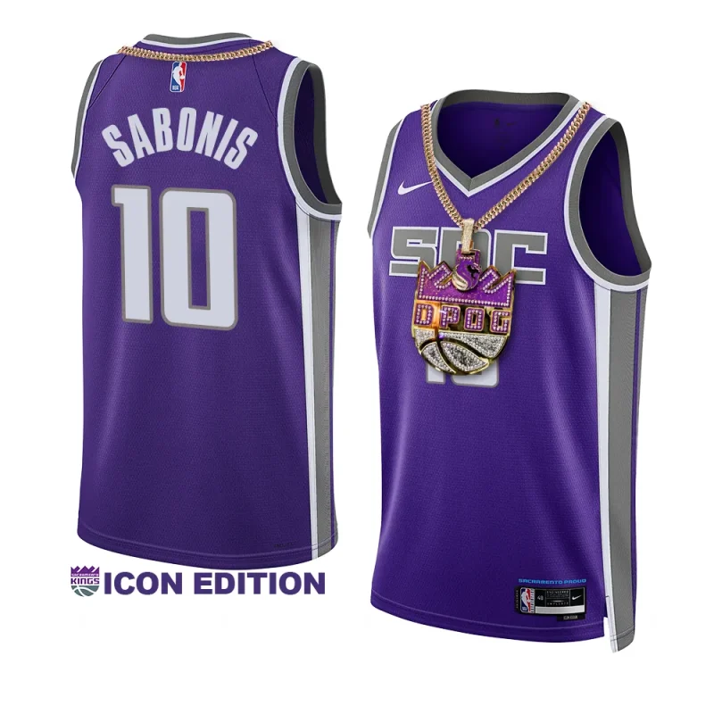 domantas sabonis kings dpog chain purplejersey replica