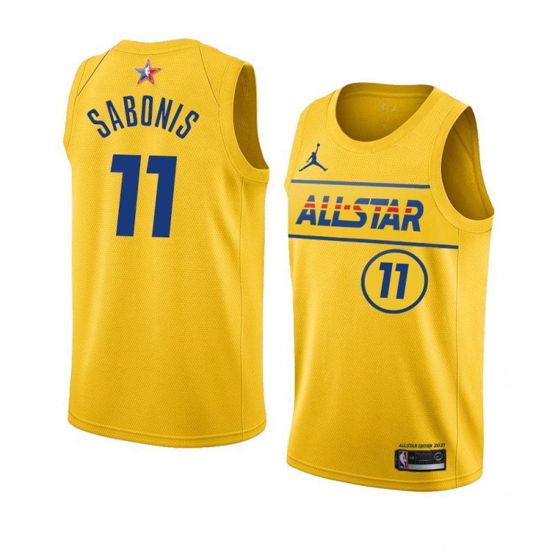 domantas sabonis nba all star game jersey team lebbron gold