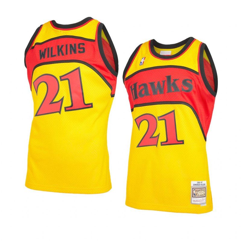 dominique wilkins hardwood classics jersey reload 2.0 yellow