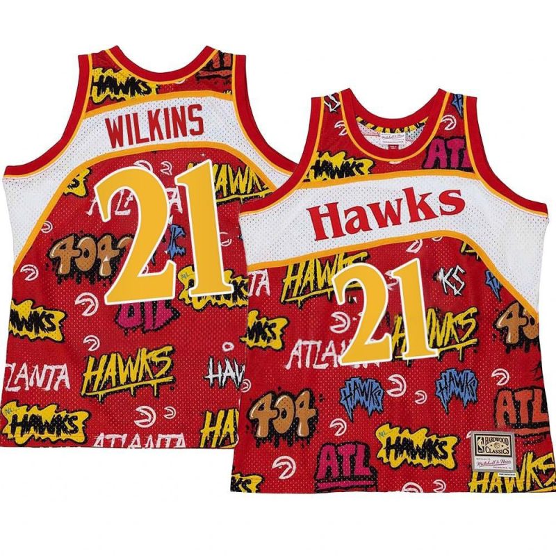 dominique wilkins retro swingman jersey slap sticker yythk