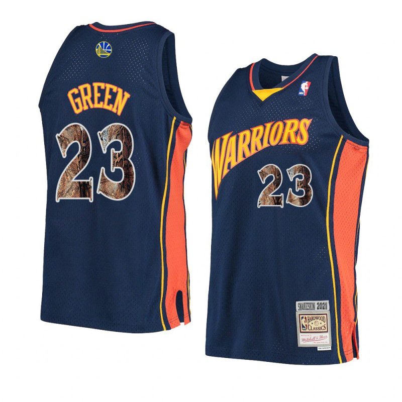 draymond green hardwood classics jersey snakeskin navy 2021