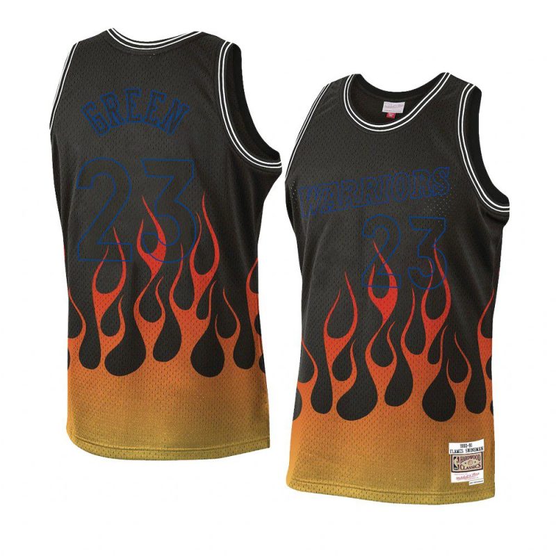 draymond green swingman jersey flames black