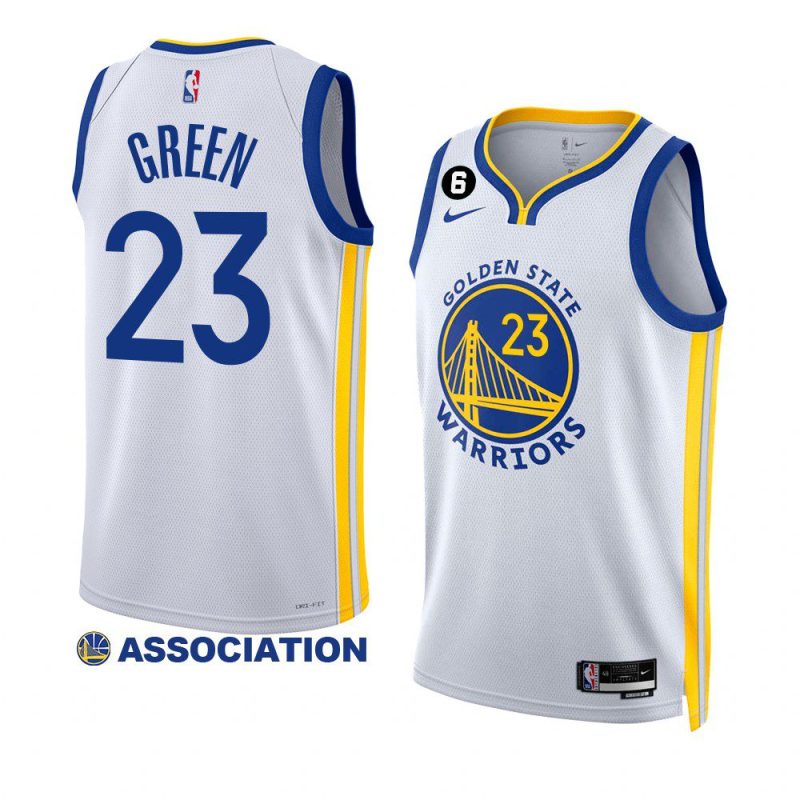 draymond green warriorsjersey 2022 23association edition whiteno.6 patch