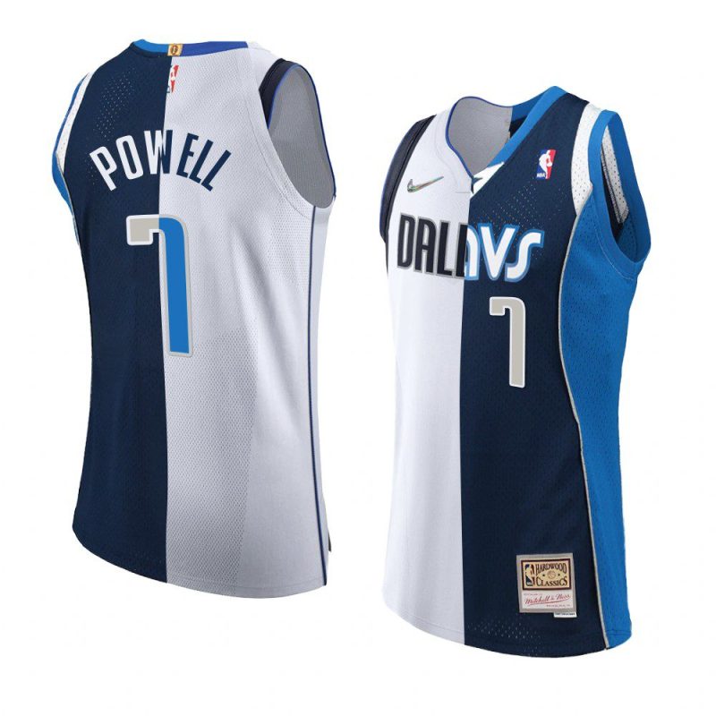 dwight powell navy white ancient split modern jersey