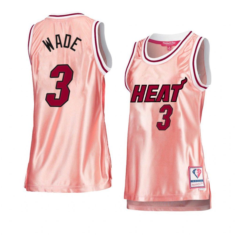 dwyane wade women 75th anniversary jersey rose gold pink